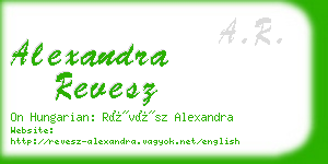 alexandra revesz business card